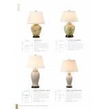 ELSTEAD ARUM-LILY-TL | Arum Elstead asztali lámpa 62cm kapcsoló 1x E27 antikolt réz, krémszín, minta