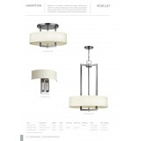 ELSTEAD HK-HAMPTON2 | Hampton-EL Elstead falikar lámpa 2x E14 antikolt nikkel, fehér