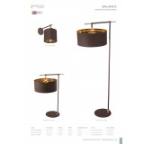 ELSTEAD BALANCE-TL-BRPB | Balance-EL Elstead asztali lámpa 65cm kapcsoló 1x E27 barna, fényezett réz