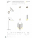 ELSTEAD QUINTO1-WAB | Quinto-EL Elstead falikar lámpa kapcsoló elforgatható alkatrészek 1x E14 fehér, antikolt réz