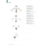 ENDON 124-2WBAB | Petal-EN Endon falikar lámpa húzókapcsoló 2x E14 antikolt réz, matt opál