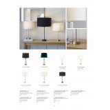 ENDON 70600 | Lessina Endon asztali lámpa 57cm fényerőszabályzós érintőkapcsoló 1x E27 fényes nikkel, átlátszó, fehér