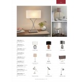 ENDON EH-SIMETO-TL | Simeto Endon asztali lámpa 59,5cm vezeték kapcsoló 1x E27 szatén nikkel, szürke, szatén