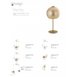 FANEUROPE I-VANITY/S30 ORO | Vanity-FE Faneurope függeszték lámpa Luce Ambiente Design 1x E27 antikolt arany, arany