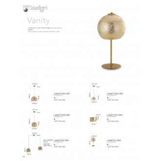 FANEUROPE I-VANITY/S40 ORO | Vanity-FE Faneurope függeszték lámpa Luce Ambiente Design 3x E27 antikolt arany, arany