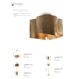 FANEUROPE I-IMAGINE-PT-ORO | Imagine Faneurope álló lámpa Luce Ambiente Design 182,2cm kapcsoló 3x E27 antikolt arany
