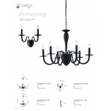 FANEUROPE I-ARMSTRONG/AP2 NER | Armstrong-FE Faneurope falikar lámpa Luce Ambiente Design 2x E14 matt fekete