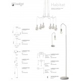 FANEUROPE I-HABITAT-PL1 BCO | Habitat Faneurope fali, függeszték lámpa Luce Ambiente Design rövidíthető vezeték 1x E27 matt fehér