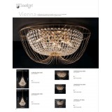 FANEUROPE I-VIENNA-AP ORO | Vienna-FE Faneurope fali lámpa Luce Ambiente Design 2x E14 arany, kristály