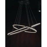 FANEUROPE LED-CLARKE-S120 | Clarke-FE Faneurope függeszték lámpa Luce Ambiente Design 1x LED 6600lm 4000K fekete, opál