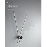 FANEUROPE LED-SHANGHAI-PL3C NERO | Shanghai-FE Faneurope fali, mennyezeti lámpa Luce Ambiente Design 1x LED 1790lm 3000K fekete, opál