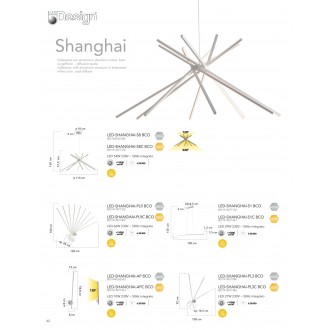 FANEUROPE LED-SHANGHAI-AP BCO | Shanghai-FE Faneurope falikar lámpa Luce Ambiente Design 1x LED 700lm 4000K fehér, opál