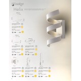 FANEUROPE LED-HELIX-L4 BCO | Helix-FE Faneurope asztali lámpa Luce Ambiente Design 66cm kapcsoló 1x LED 960lm 4000K fehér, ezüst