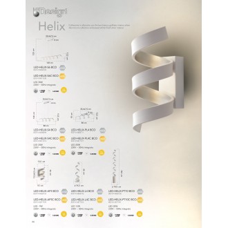 FANEUROPE LED-HELIX-L4C BCO | Helix-FE Faneurope asztali lámpa Luce Ambiente Design 66cm kapcsoló 1x LED 960lm 3000K fehér, ezüst