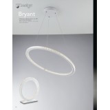 FANEUROPE LED-BRYANT-LC | Bryant-FE Faneurope asztali lámpa Luce Ambiente Design 26cm kapcsoló 1x LED 1280lm 3000K fehér, kristály