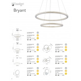 FANEUROPE LED-BRYANT-AP | Bryant-FE Faneurope fali lámpa Luce Ambiente Design 1x LED 1300lm 4000K fehér, kristály