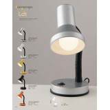 FANEUROPE LDT032-BIANCO | Ldt Faneurope asztali lámpa Luce Ambiente Design 34,5cm kapcsoló flexibilis 1x E27 fehér, fekete