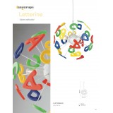 FANEUROPE K-LETTERINE/S41 | Letterine Faneurope függeszték lámpa Luce Ambiente Design 3x E14 fehér, többszínű