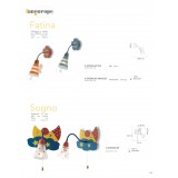 FANEUROPE K-FATINA/AP ARANCIO | Fatina Faneurope fali lámpa Luce Ambiente Design flexibilis 1x E14 króm, narancs, opál