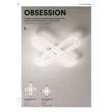 FANEUROPE LED-OBSESSION-PL50 | Obsession Faneurope mennyezeti lámpa Luce Ambiente Design távirányító szabályozható fényerő, állítható színhőmérséklet 1x LED 3400lm 3000 - 4000 - 6000K fehér, szatén