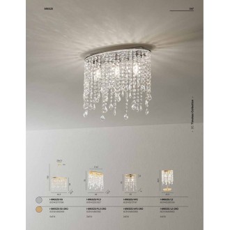 FANEUROPE I-BREEZE/L2 ORO | Breeze-FE Faneurope asztali lámpa Luce Ambiente Design 44,5cm kapcsoló 2x E14 arany, kristály