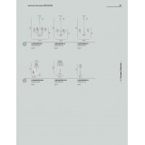 FANEUROPE I-ORCHESTRA/L1 | Orchestra-FE Faneurope asztali lámpa Luce Ambiente Design 45cm kapcsoló 1x E14 króm, szürke, kristály