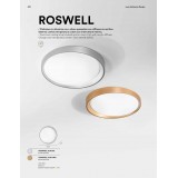 FANEUROPE I-ROSWELL-PL50 ORO | Roswell-FE Faneurope mennyezeti lámpa Luce Ambiente Design kapcsoló állítható színhőmérséklet 1x LED 2000lm 3000 - 4000 - 6000K matt arany, opál