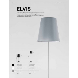 FANEUROPE I-ELVIS-L BCO | Elvis-FE Faneurope asztali lámpa Luce Ambiente Design 63,5cm kapcsoló 1x E27 fehér