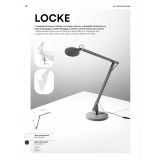 FANEUROPE LEDT-LOCKE-WHITE | Locke Faneurope asztali, fali, satus lámpa Luce Ambiente Design kapcsoló elforgatható alkatrészek 1x LED 500lm 4000K króm, fehér, piros