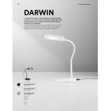 FANEUROPE LEDT-DARWIN-BLACK | Darwin-FE Faneurope asztali lámpa Luce Ambiente Design 53,5cm fényerőszabályzós érintőkapcsoló flexibilis, szabályozható fényerő 1x LED 450lm 4000K fekete