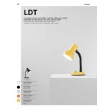 FANEUROPE LDT032-GIALLA | Ldt Faneurope asztali lámpa Luce Ambiente Design 34,5cm kapcsoló flexibilis 1x E27 sárga, fekete, fehér