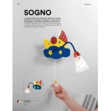 FANEUROPE K-SOGNO/AP | Sogno Faneurope fali lámpa Luce Ambiente Design húzókapcsoló flexibilis 1x E14 többszínű, opál
