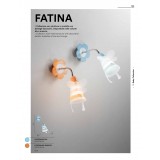 FANEUROPE K-FATINA/AP BLU | Fatina Faneurope fali lámpa Luce Ambiente Design flexibilis 1x E14 króm, kék, opál