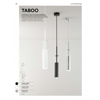 FANEUROPE I-TABOO-S BCO | Taboo Faneurope függeszték lámpa Luce Ambiente Design 1x GU10 matt fehér, átlátszó