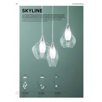 FANEUROPE I-SKYLINE/S3 | Skyline-FE Faneurope függeszték lámpa Luce Ambiente Design 3x G9 króm, opál, átlátszó