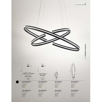 FANEUROPE LED-CLARKE-PTC | Clarke-FE Faneurope álló lámpa Luce Ambiente Design 133cm kapcsoló 1x LED 1920lm 3000K fekete, opál