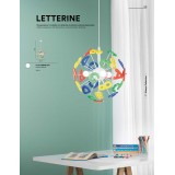 FANEUROPE K-LETTERINE/S41 | Letterine Faneurope függeszték lámpa Luce Ambiente Design 3x E14 fehér, többszínű