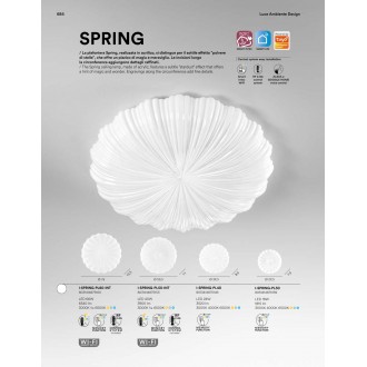 FANEUROPE I-SPRING-PL50-INT | SMART-INTEC-Spring-FE Faneurope mennyezeti okos világítás Luce Ambiente Design kerek távirányító hangvezérlés, szabályozható fényerő, állítható színhőmérséklet 1x LED 3700lm 3000 - 4000 - 6000K opál, kristály hatás