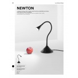 FANEUROPE LEDT-NEWTON-BLACK | Newton-FE Faneurope asztali, fali lámpa Luce Ambiente Design kapcsoló flexibilis 1x LED 240lm 4000K fekete