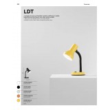 FANEUROPE LDT032-BIANCO | Ldt Faneurope asztali lámpa Luce Ambiente Design 34,5cm kapcsoló flexibilis 1x E27 fehér, fekete