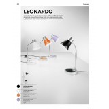 FANEUROPE LDT055LEO-NERO | Leonardo-FE Faneurope asztali lámpa Luce Ambiente Design 39cm kapcsoló flexibilis 1x E14 nikkel, fekete, fehér