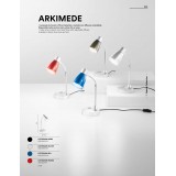 FANEUROPE LDT055ARK-NERO | Arkimede Faneurope asztali lámpa Luce Ambiente Design 36cm kapcsoló flexibilis 1x E14 nikkel, fekete