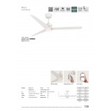 FARO 33722 | Nuu Faro ventilátoros lámpa mennyezeti 1x LED 600lm 3000K matt fehér, opál