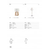 FARO 28401 | Bliss-FA Faro asztali lámpa 44cm 1x E27 Ash Tree, fehér