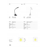 FARO 52064 | Otto-FA Faro asztali lámpa 42cm 1x LED 500lm 4000K matt fekete, opál