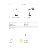 FARO 57401 | Snap-FA Faro asztali lámpa 57cm 1x E27 sötétszürke