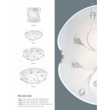 GLOBO 40404-1 | Burgundy Globo mennyezeti lámpa 1x E27 matt nikkel, fehér, átlátszó