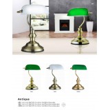 GLOBO 2491 | Antique Globo asztali lámpa 36cm kapcsoló 1x E27 arany, zöld