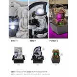 GLOBO 93022 | Globo szobaszökőkút lámpa színváltós 4x LED szürke, fekete, kő