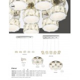 GLOBO 49350-1W | Amur Globo falikar lámpa kapcsoló 1x LED 680lm 4000K króm, átlátszó